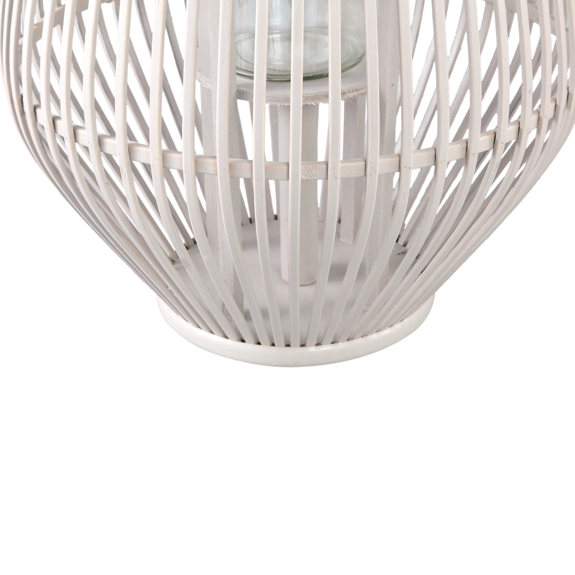 Lantaarn Lysia L- 35x35x68 cm - Glas - Wit PTMD
