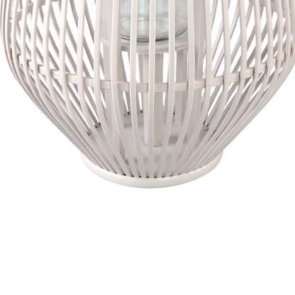 Lantaarn Lysia L- 35x35x68 cm - Glas - Wit PTMD