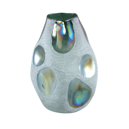 Kloi Green Solid Glass Vase Oily And Sandblasted L Dia 22,5cmxH33,5cm PTMD