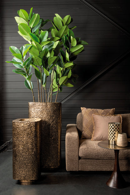 Bloempot Indira - Aluminium - Goud- Set van 2 PTMD