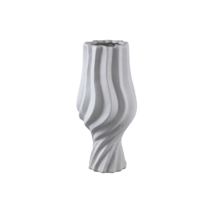 Clair Taupe Ceramic Swirl Vaas Large PTMD