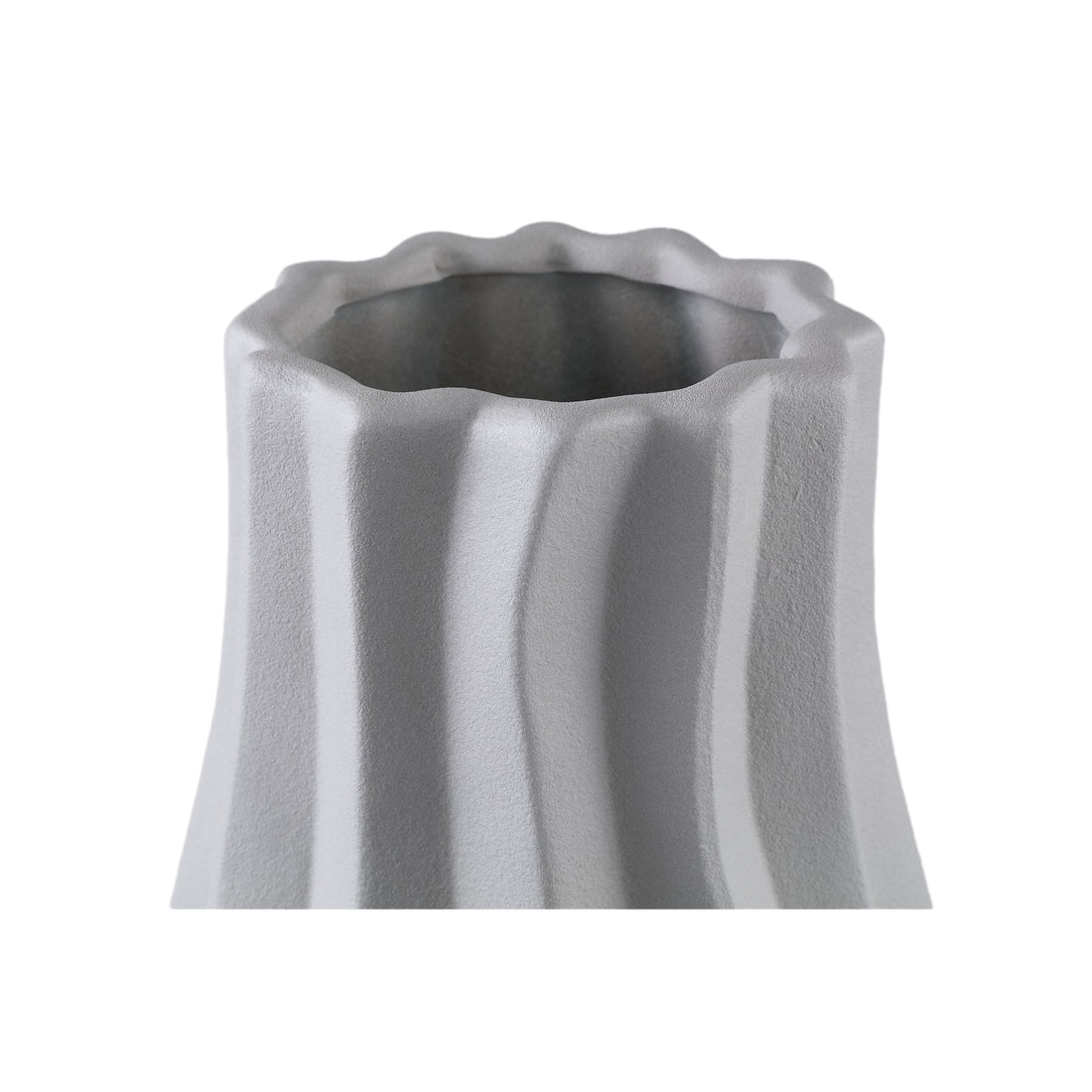 Clair Taupe Ceramic Swirl Vaas Large PTMD