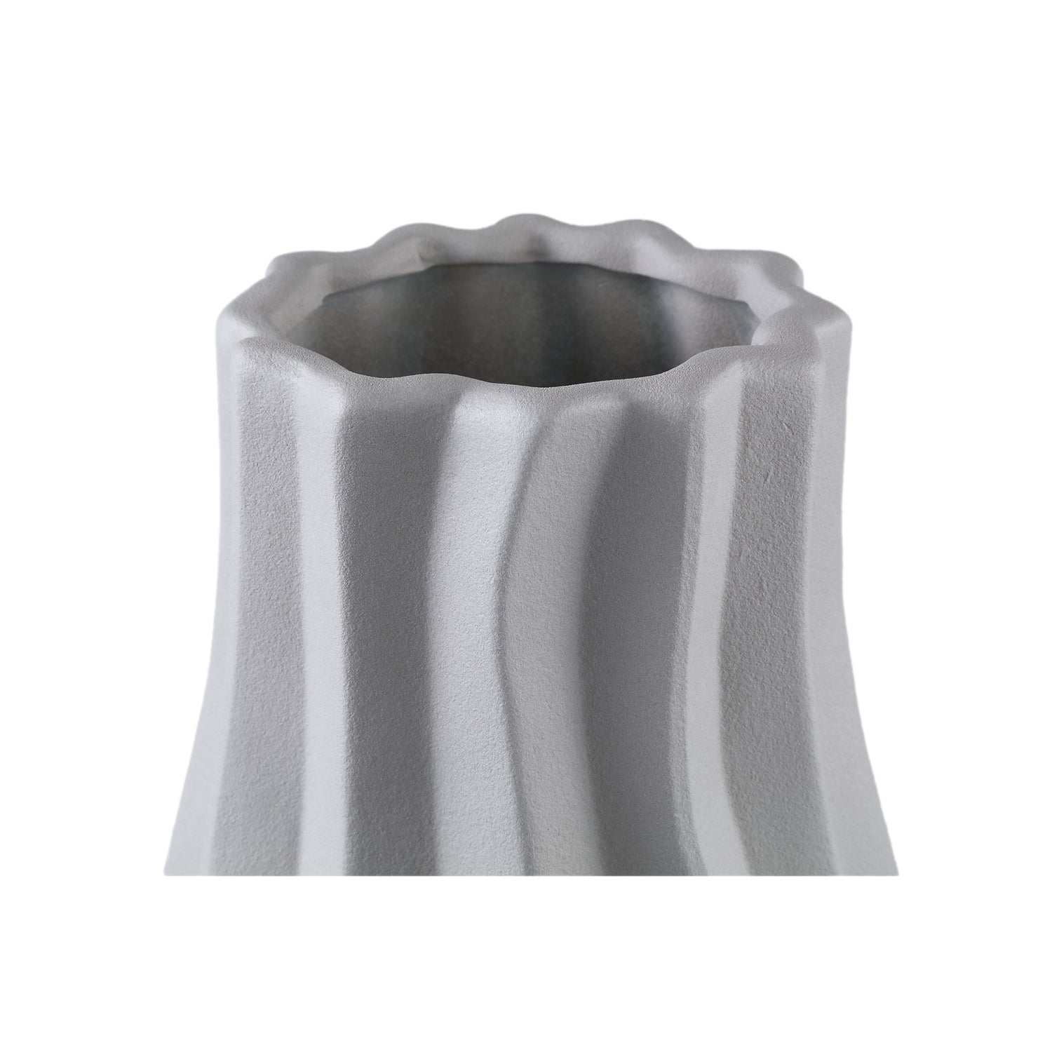 Clair Taupe Ceramic Swirl Vaas Large PTMD