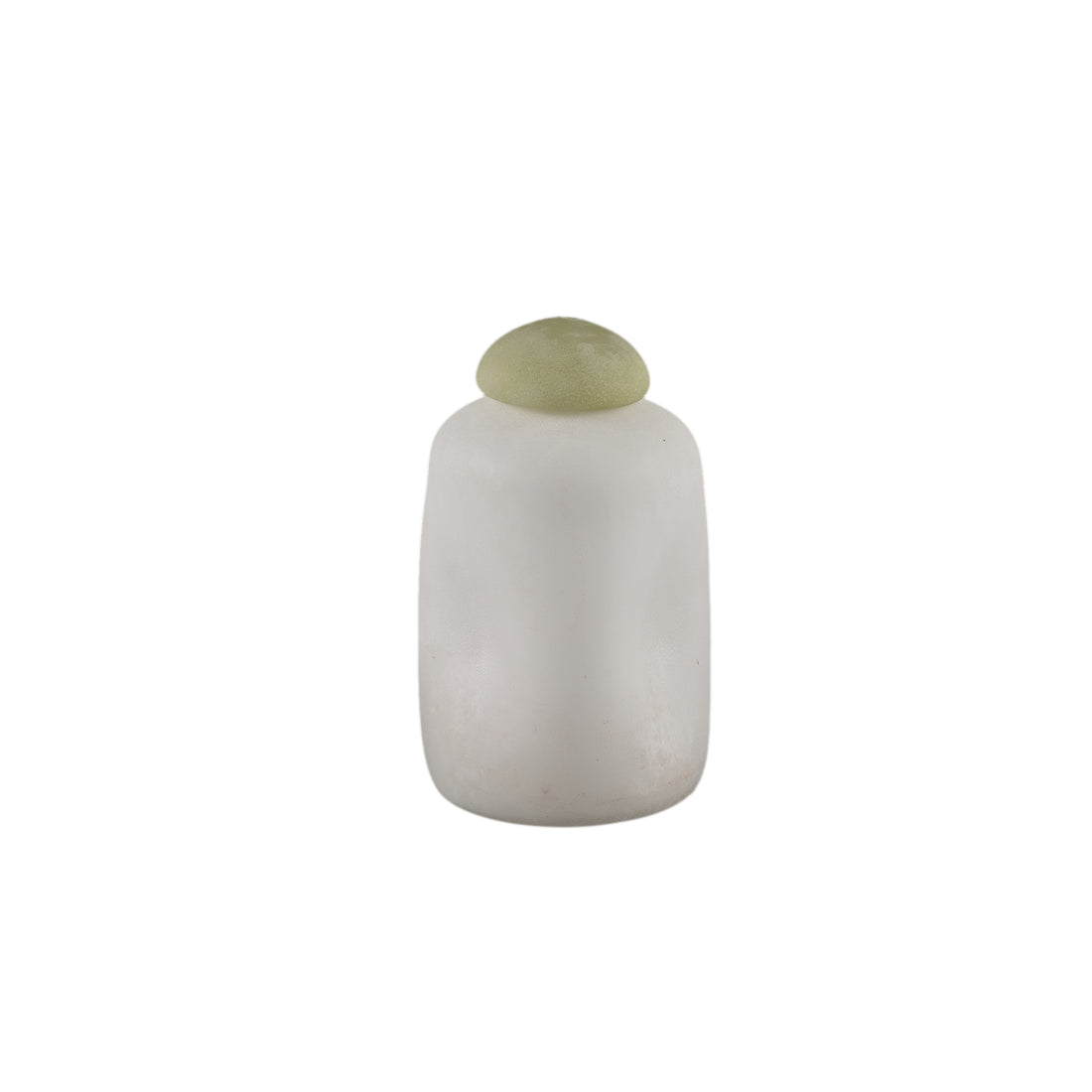 Karlie White Matte Glass Bulb Vase Green Top PTMD 16x16x25
