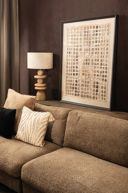 Wandpaneel Carmell Polyester Creme - 90x6x120cm - PTMD