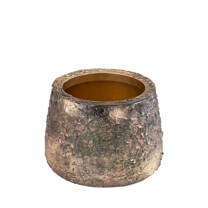 Simona Gold Antique Iron Pot Low S 27x27.x20cm PTMD