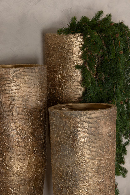 Simona Gold Antique Iron Pot High S 34x34x84cm PTMD