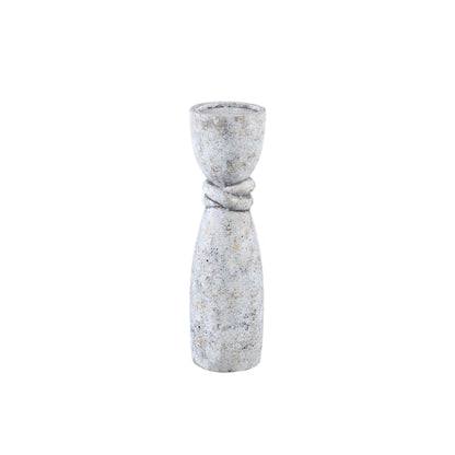 Ornan Grey cement candle holder round detail S PTMD