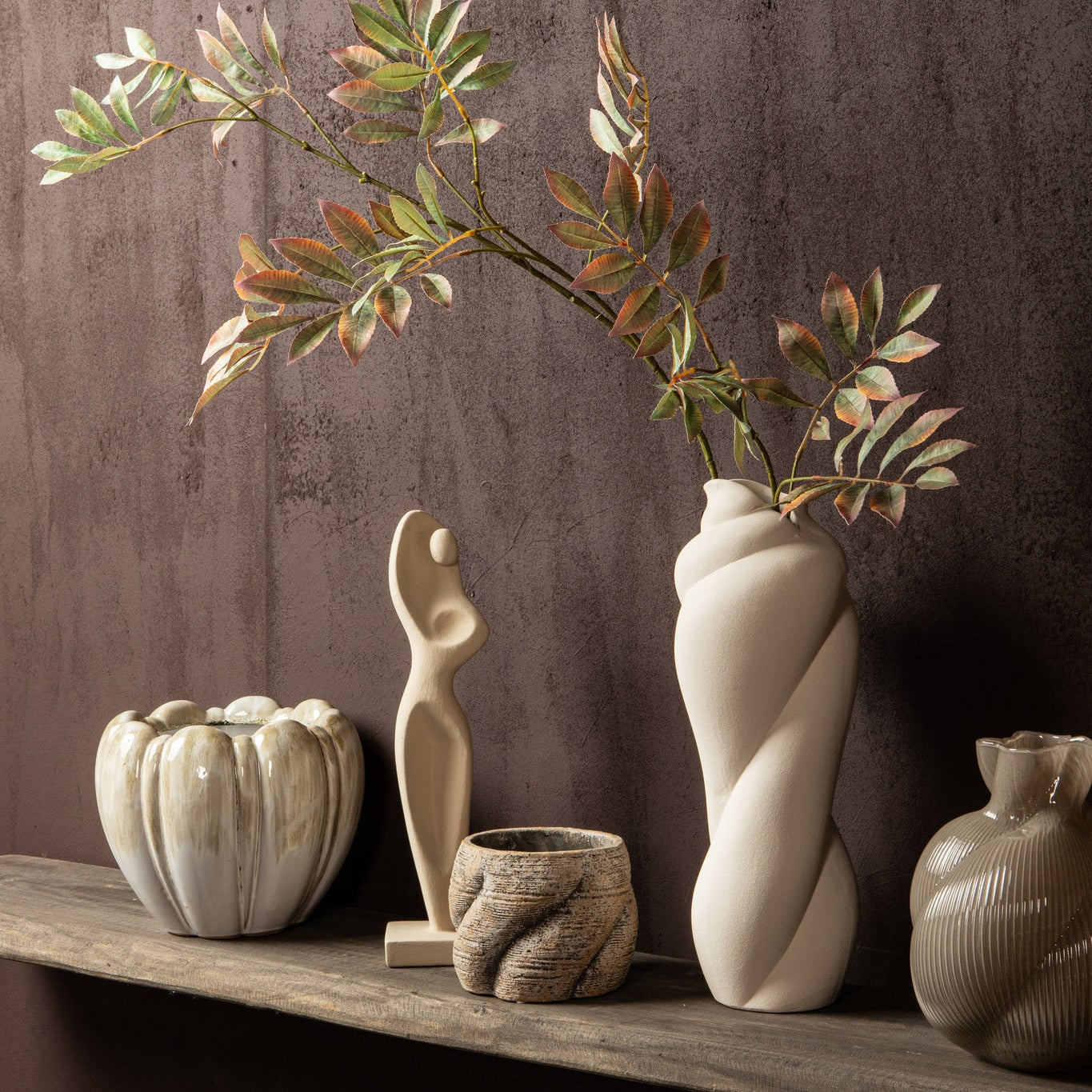 Beeld Sumaya Creme Cement Abstract Body PTMD