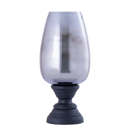 Windlicht Qez Mangohout Zwart XL Ø20x44cm PTMD