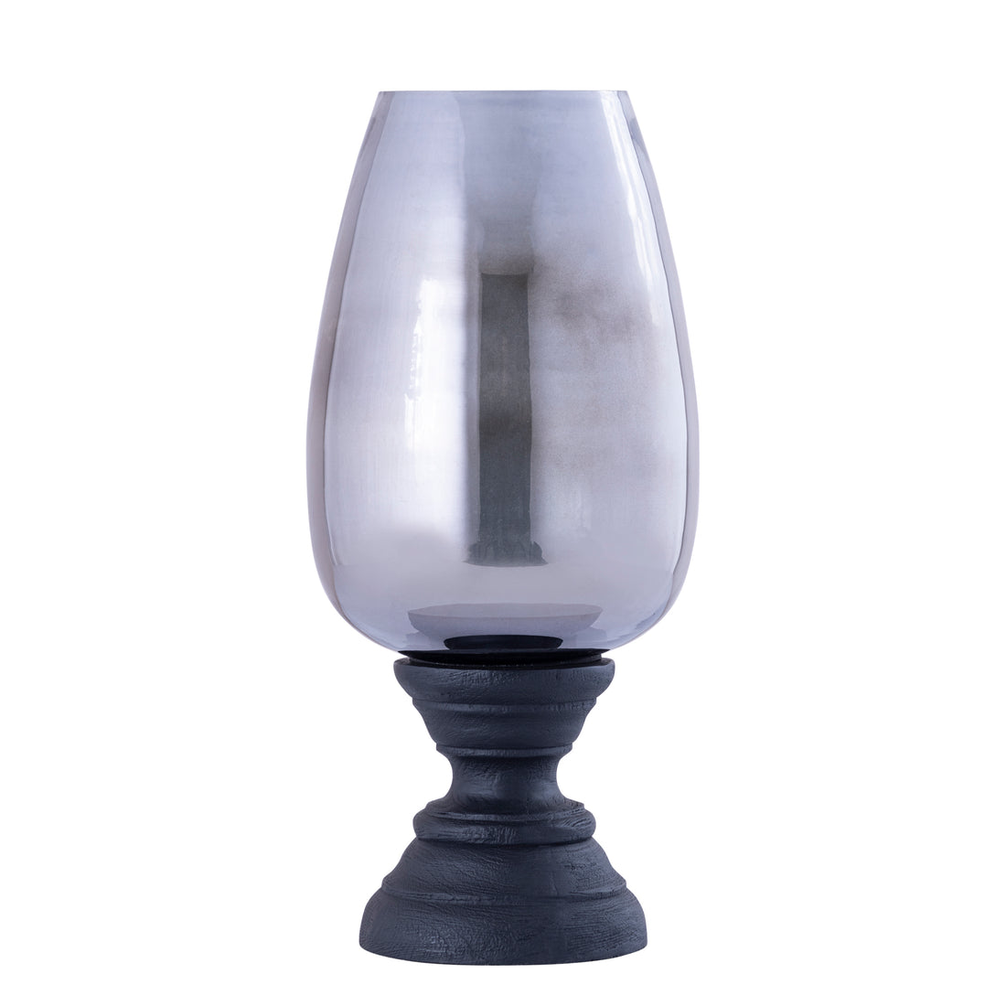 Windlicht Qez Mangohout Zwart XL Ø20x44cm PTMD