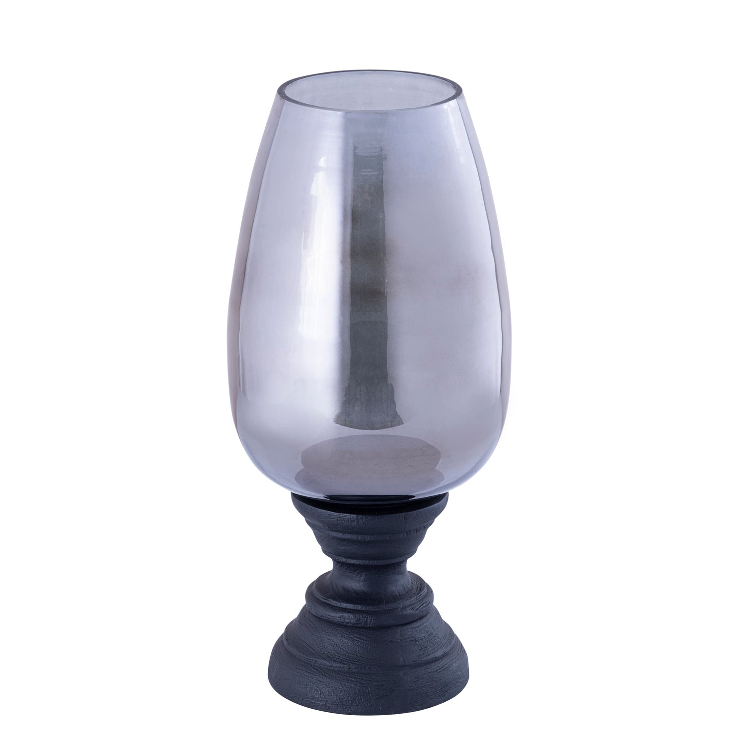 Windlicht Qez Mangohout Zwart XL Ø20x44cm PTMD