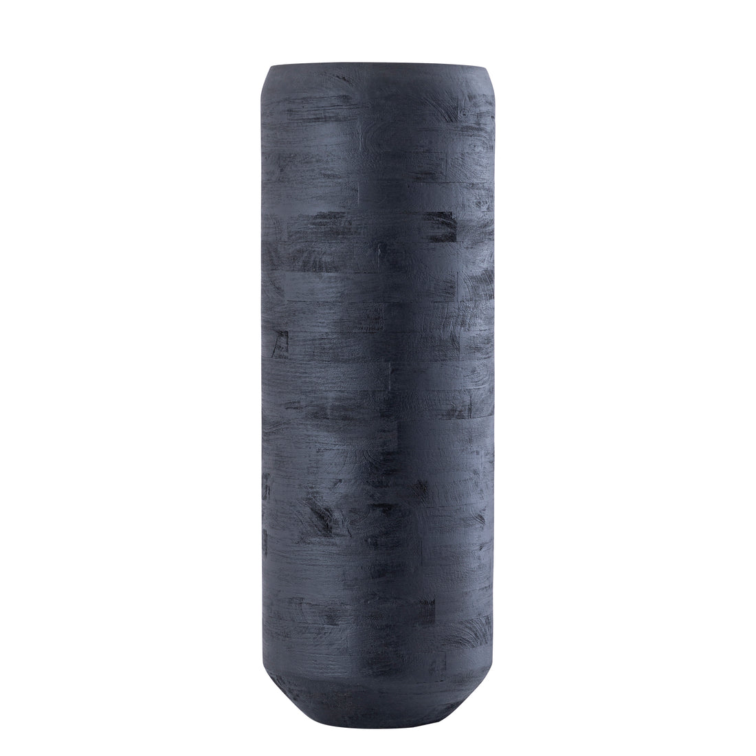 Gerd Black Mango Wood Pot Rounded Border L Dia30cmxH84cm PTMD