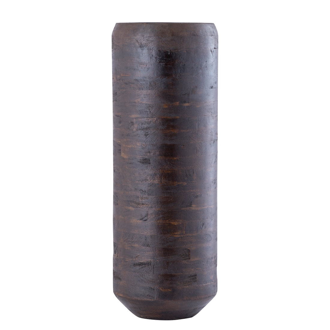 Gerd Brown Mango Wood Pot Rounded Border L Dia30cmxH84cm PTMD