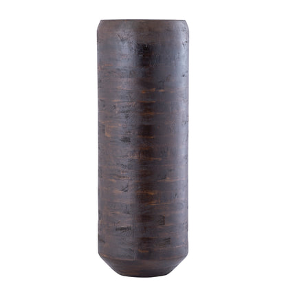 Gerd Brown Mango Wood Pot Rounded Border L Dia30cmxH84cm PTMD