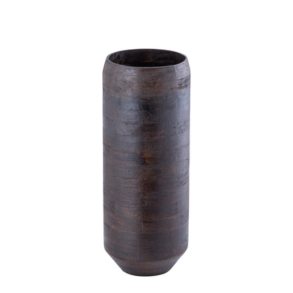 Gerd Brown Mango Wood Pot Rounded Border M Dia 24cmxH60cm PTMD