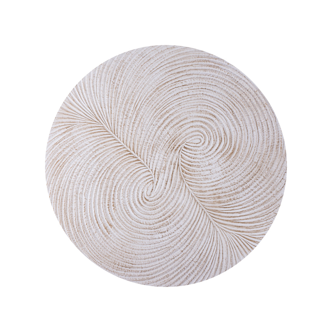 Wandpaneel Wiktor S - Ø90.0cm - MDF - Wit - PTMD