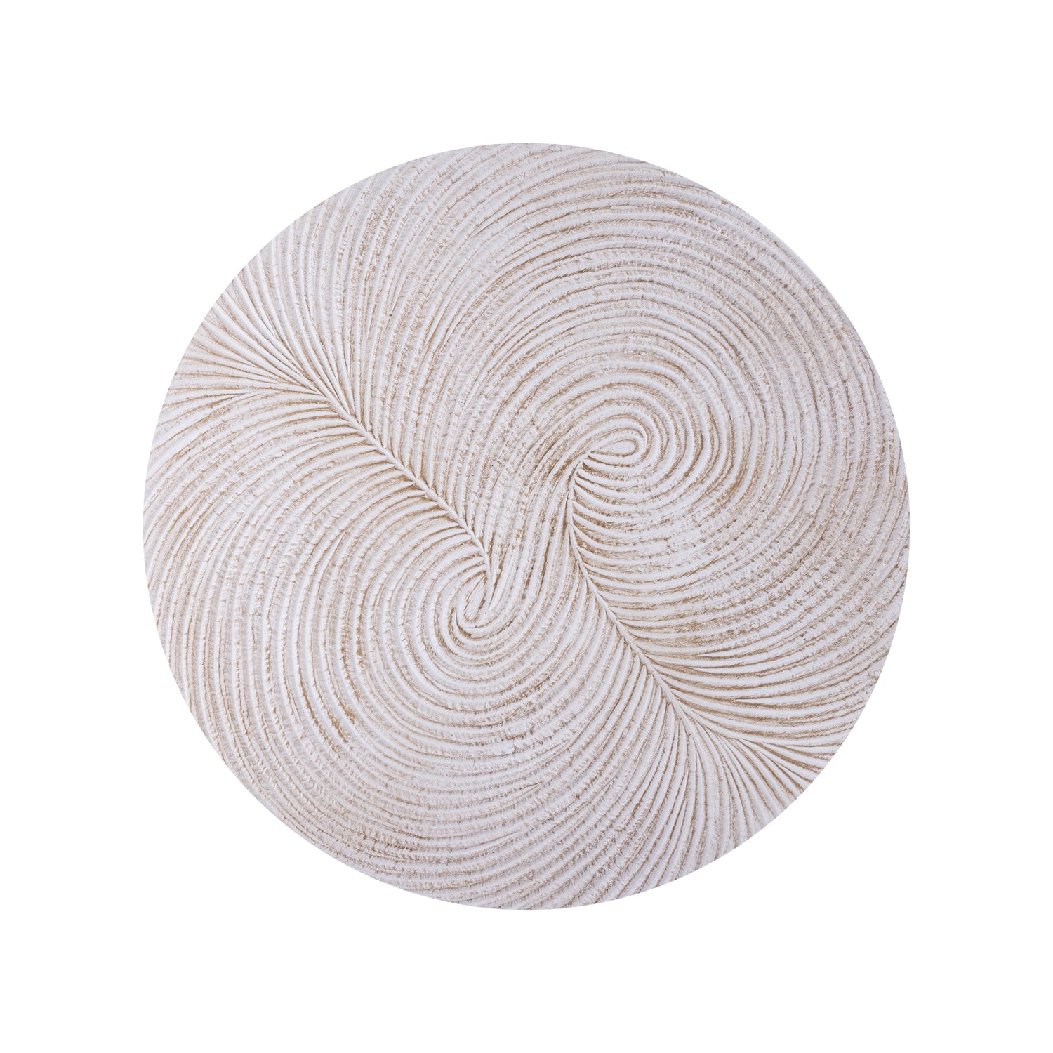 Wandpaneel Wiktor S - Ø90.0cm - MDF - Wit - PTMD
