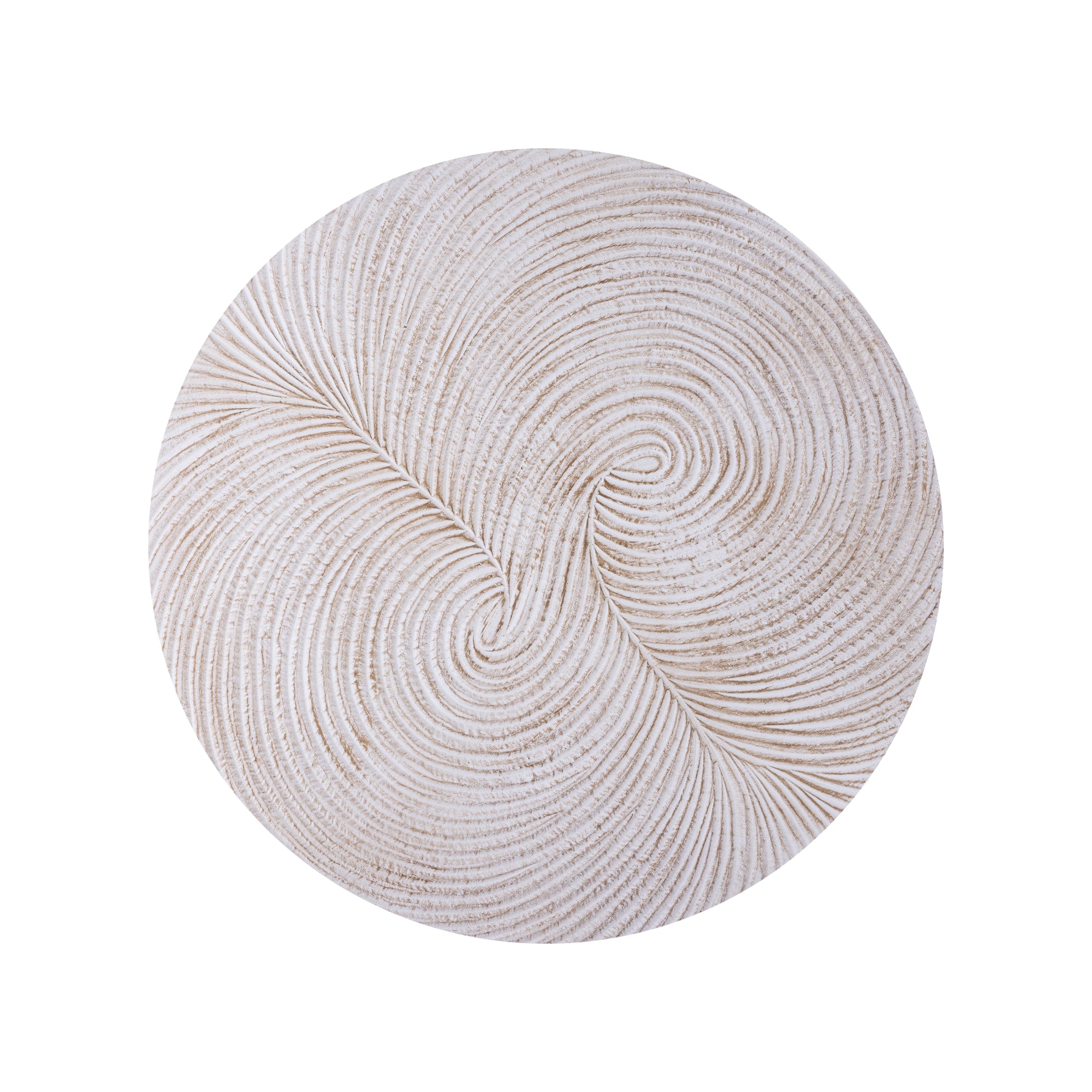 Wandpaneel Wiktor S - Ø90.0cm - MDF - Wit - PTMD