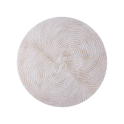 Wandpaneel Wiktor S - Ø90.0cm - MDF - Wit - PTMD