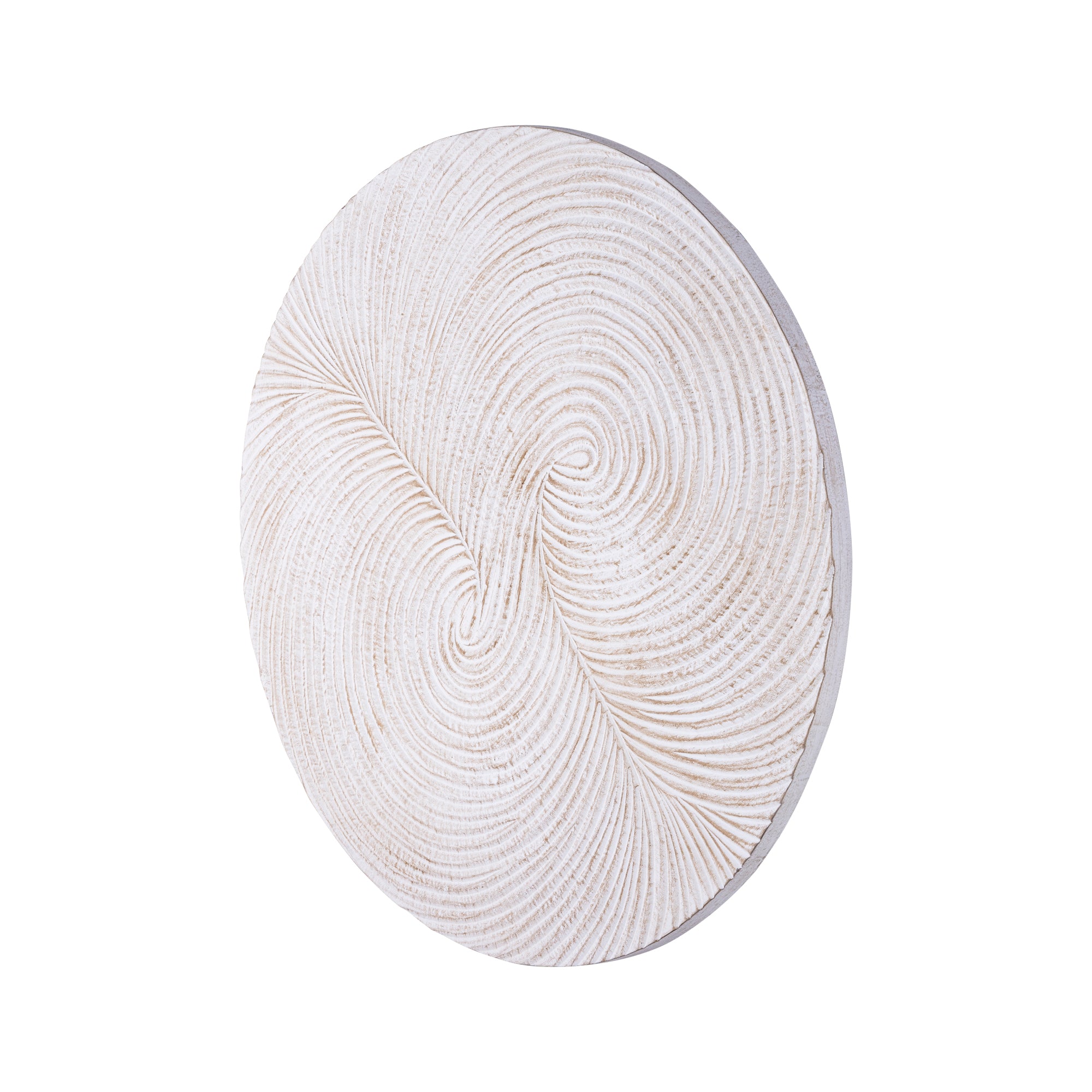 Wandpaneel Wiktor S - Ø90.0cm - MDF - Wit - PTMD