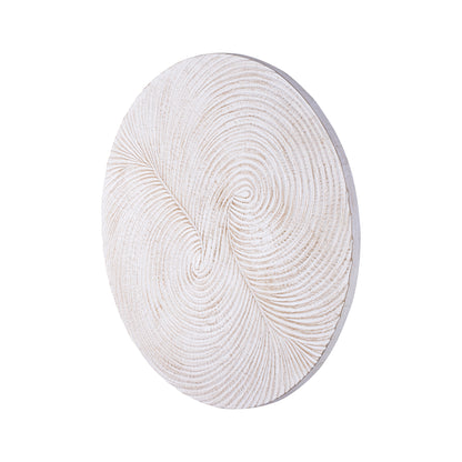 Wandpaneel Wiktor S - Ø90.0cm - MDF - Wit - PTMD