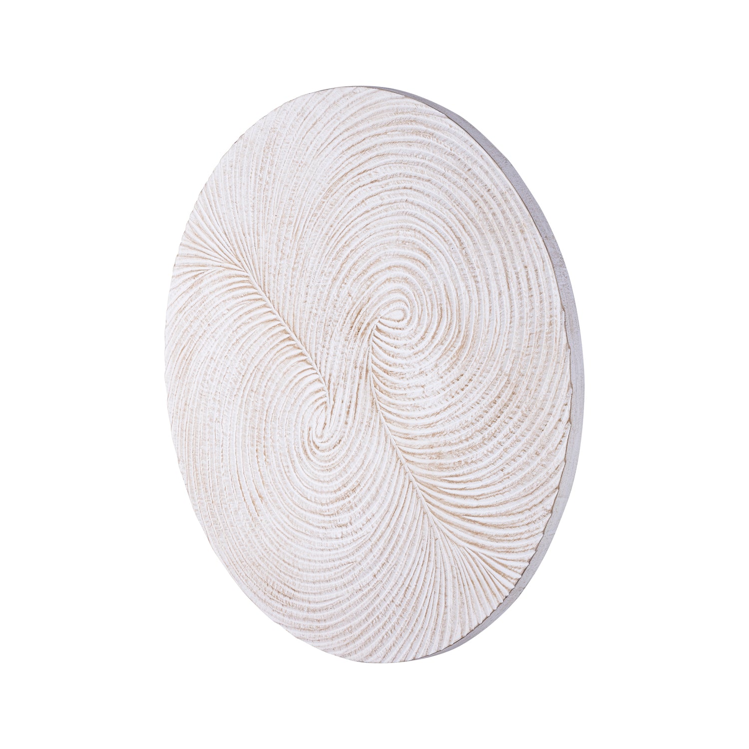 Wandpaneel Wiktor S - Ø90.0cm - MDF - Wit - PTMD