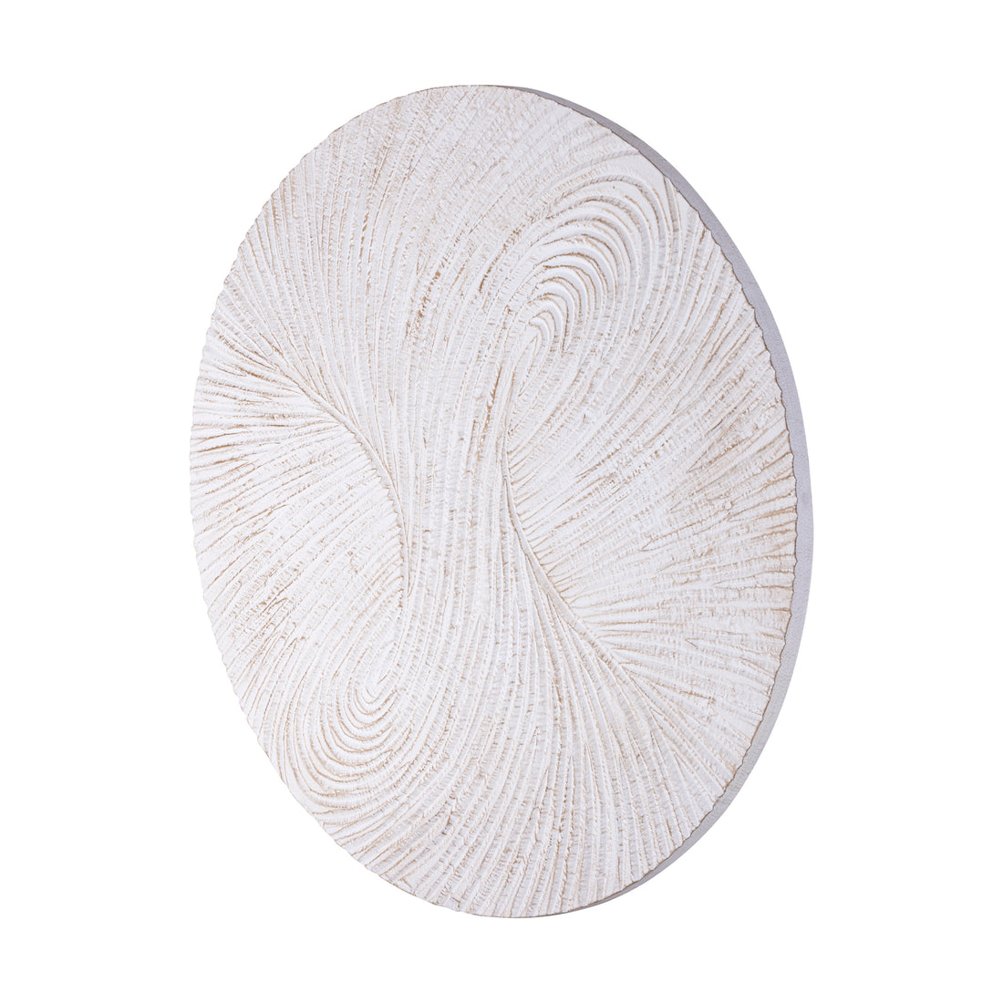 Wandpaneel Wiktor M - Ø120cm - MDF - Wit - PTMD
