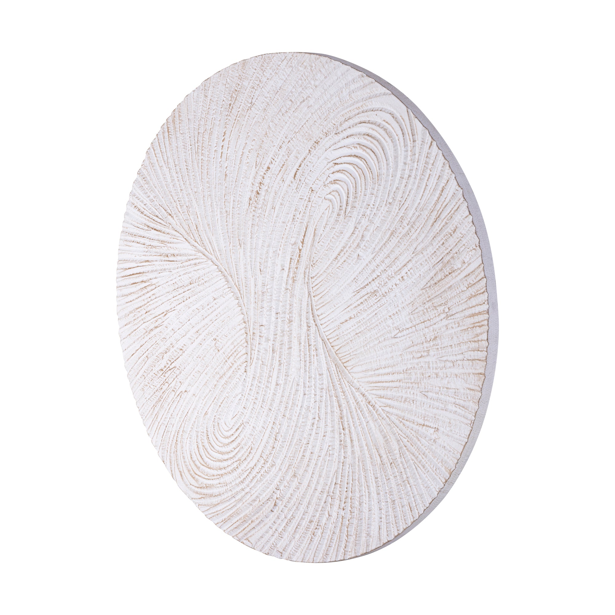 Wandpaneel Wiktor M - Ø120cm - MDF - Wit - PTMD