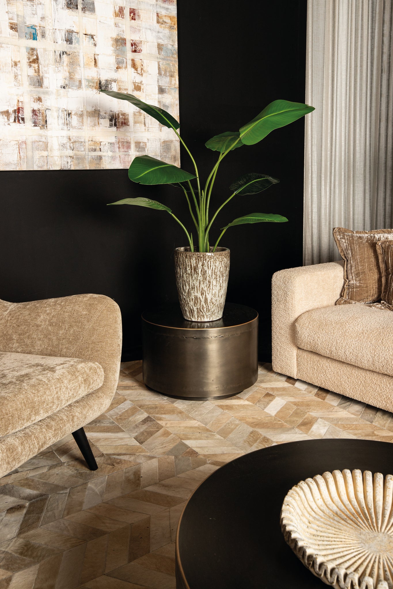 Leaves Plant Green PE Real Touch Strelitzia S 77x56x117cm PTMD