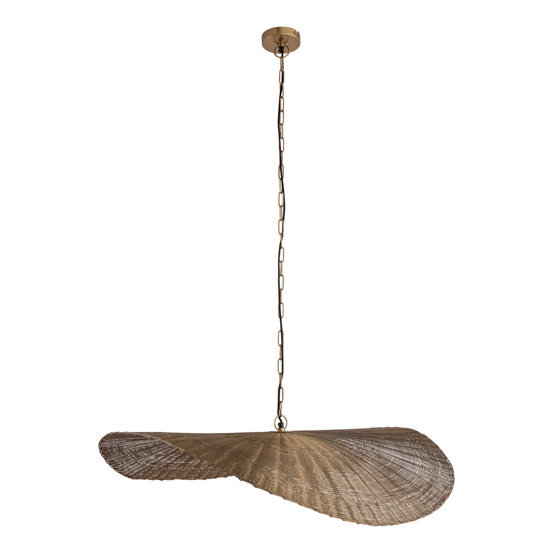 Shauney Gold iron wavy hanging lamp round L PTMD