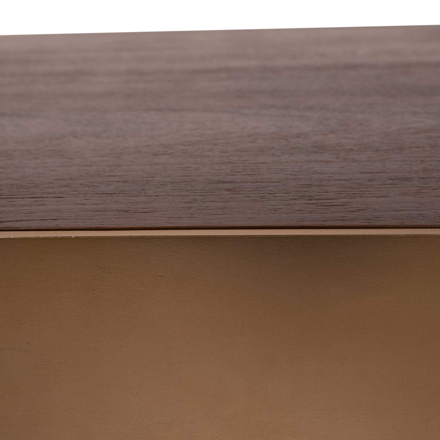 Warren Coffee Table 90x90x31 brown wood gold metal PTMD