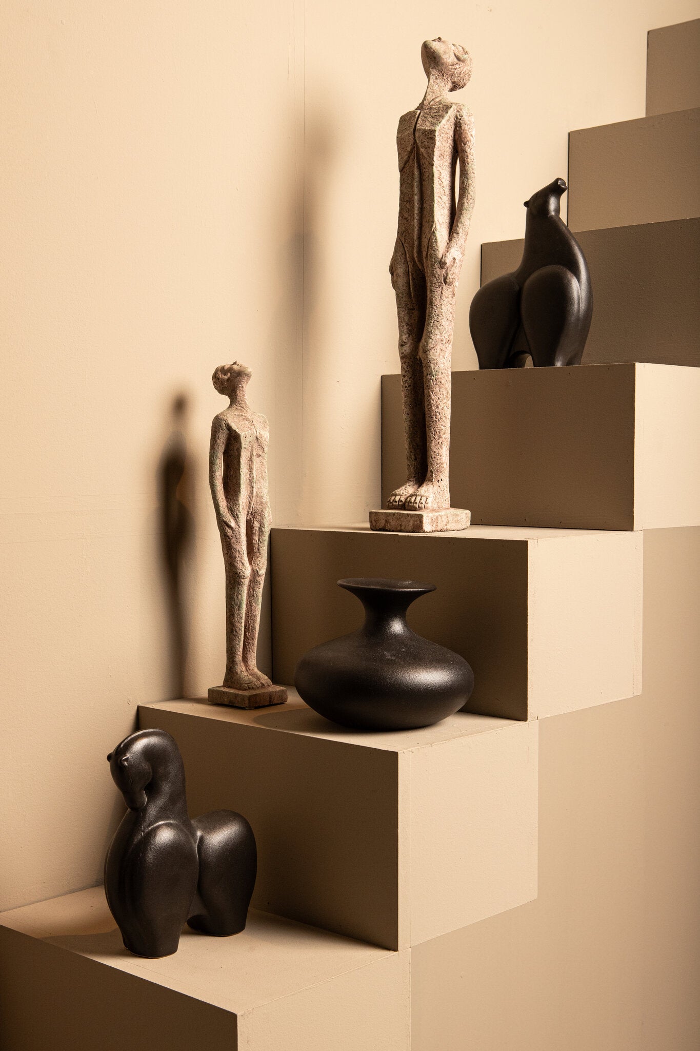 Keiton Grey human shaped statue high