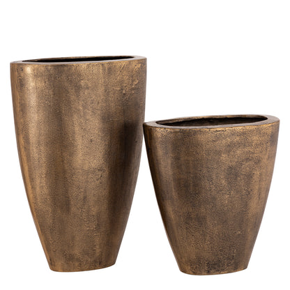 Qasem Brass Oval Casted Alu Pot Low PTMD