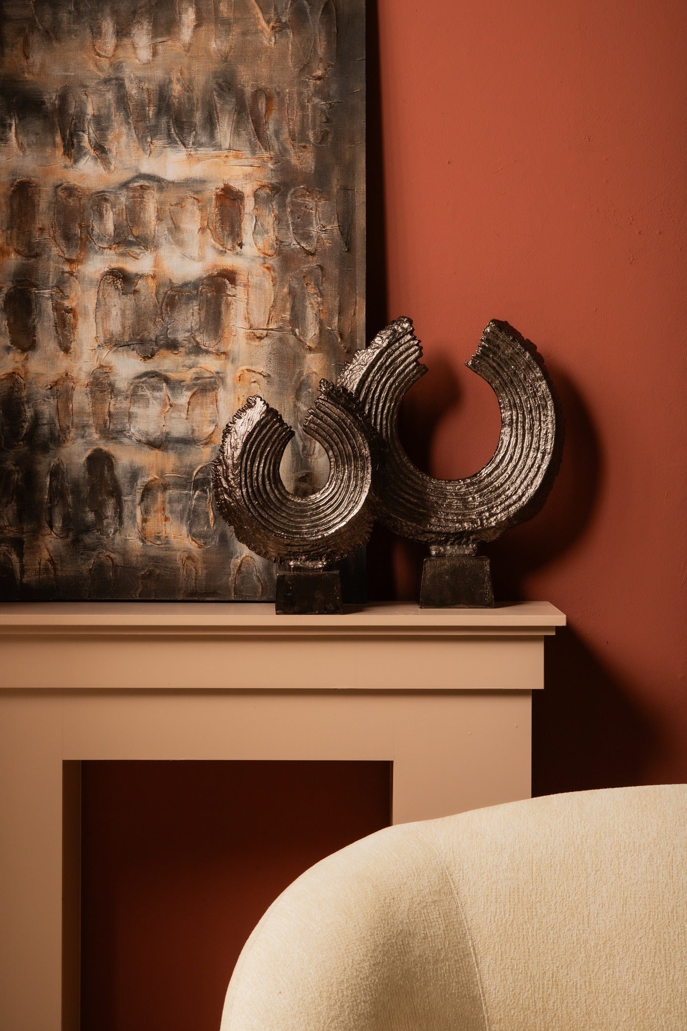Deco Object Apolline L - 46x14x57 cm - Aluminium - Brons PTMD