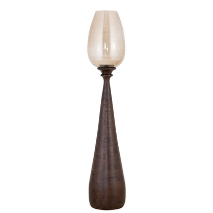 Midi Mango Wood Stormlight Smoke Glass Brown Large PTMD