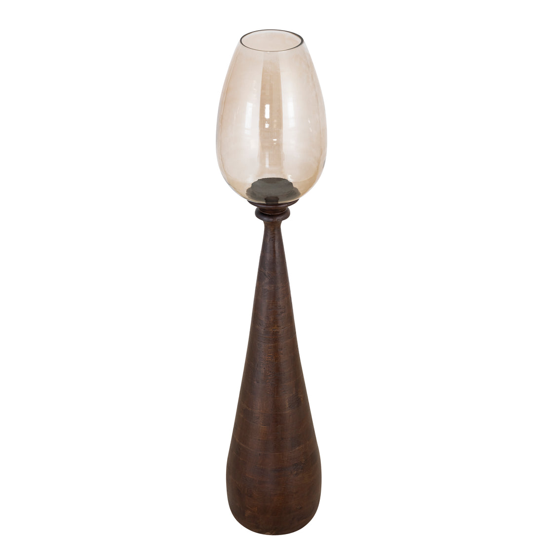 Midi Mango Wood Stormlight Smoke Glass Brown Large PTMD