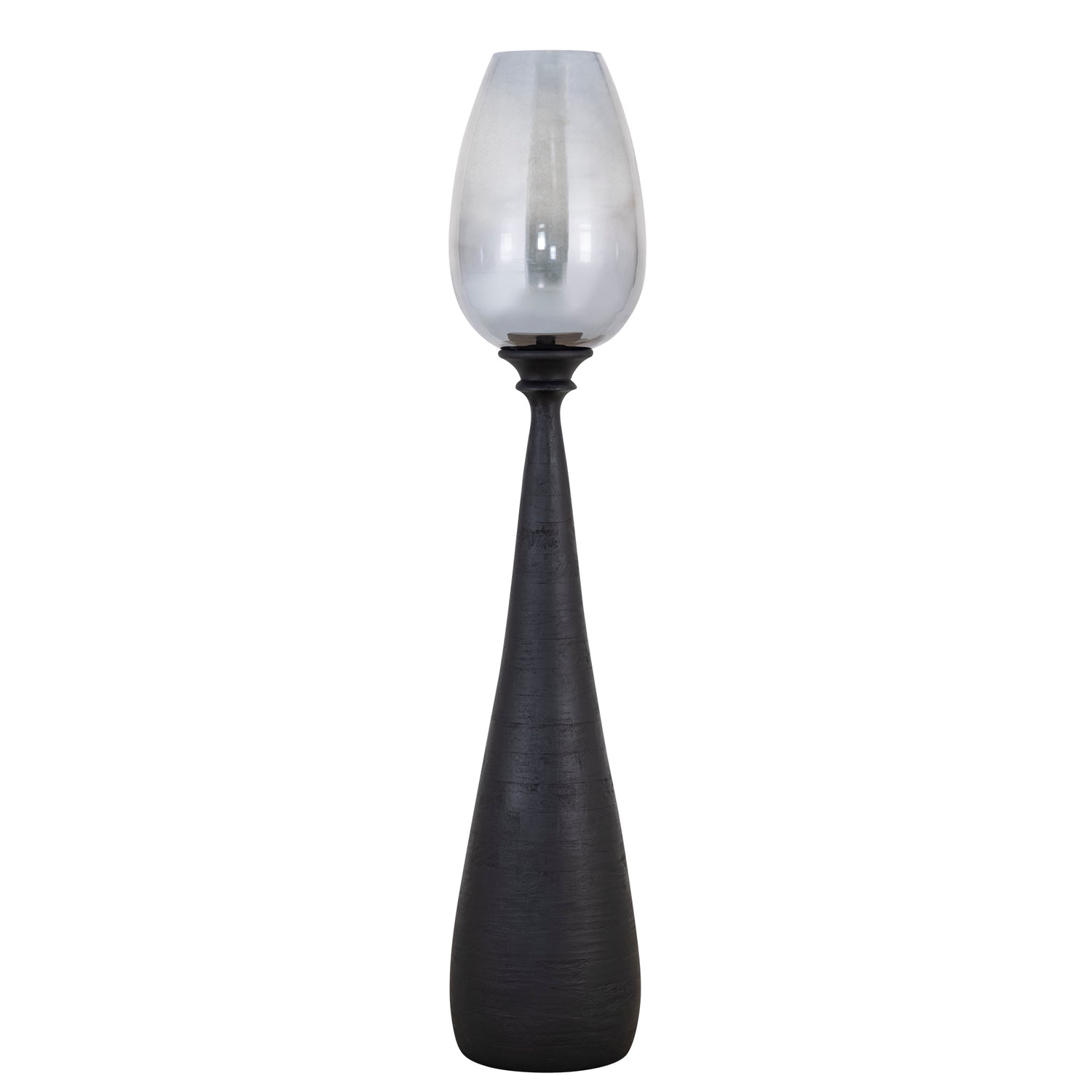 Midi Mango Wood Stormlight Smoke Glass Black Large PTMD