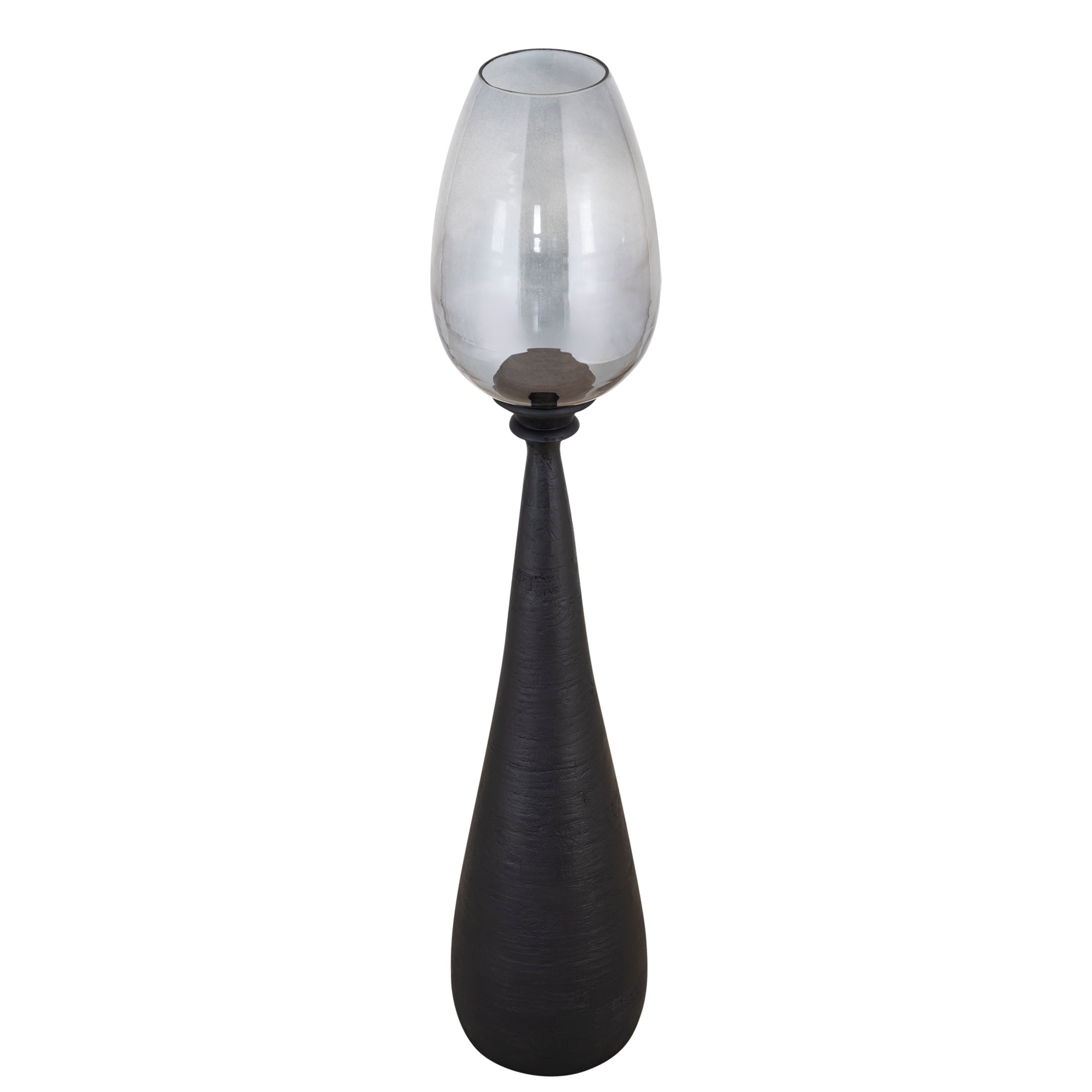 Midi Mango Wood Stormlight Smoke Glass Black Large PTMD