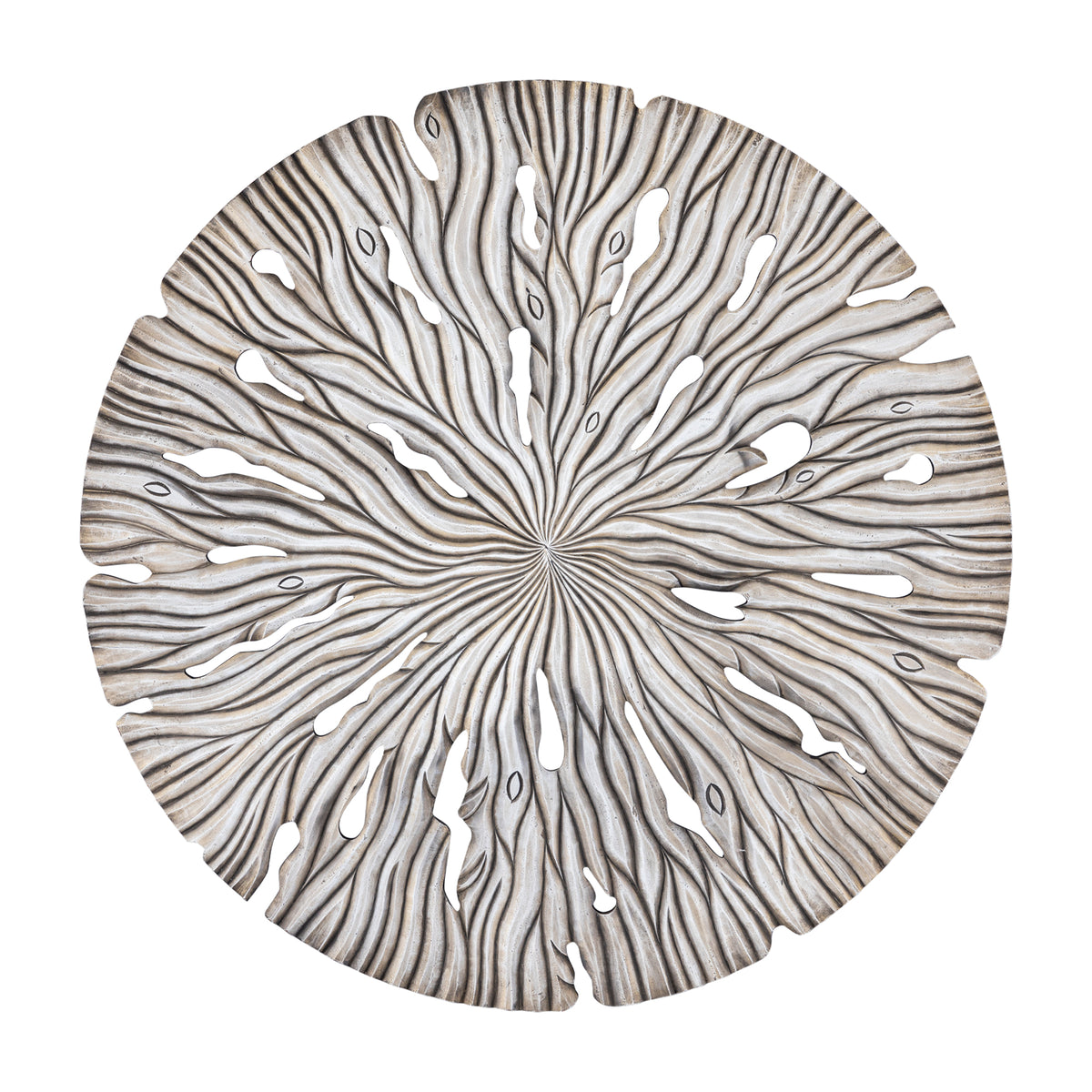 Wandpaneel Bonte L - 120x2x120 cm - MDF - Creme PTMD