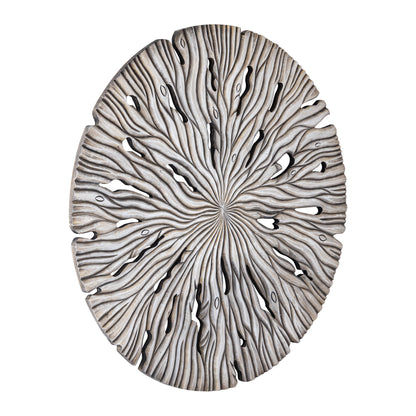 Wandpaneel Bonte L - 120x2x120 cm - MDF - Creme PTMD