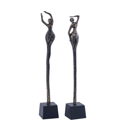 Ciwan Antique Brass alu casted women statue A PTMD