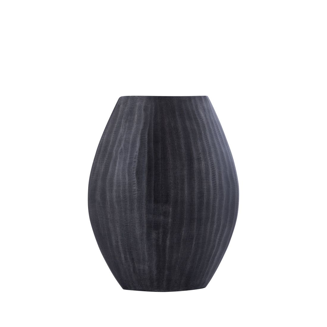 Bloempot Jowad hoog ovaal S- 25x11x31 cm - Aluminium - Grijs PTMD