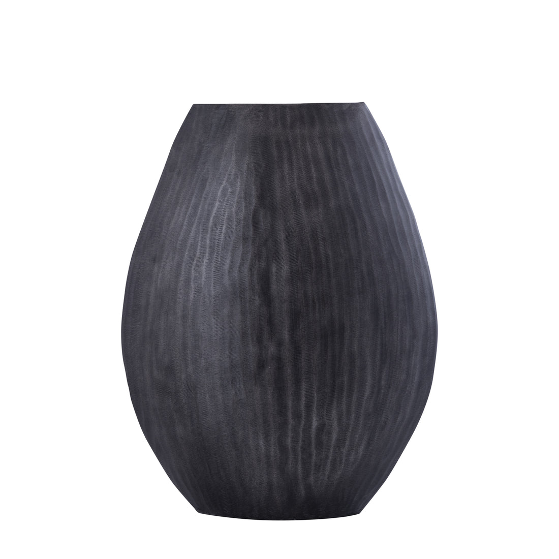 Bloempot Jowad M hoog ovaal - 35x16x46 cm - Aluminium - Grijs PTMD