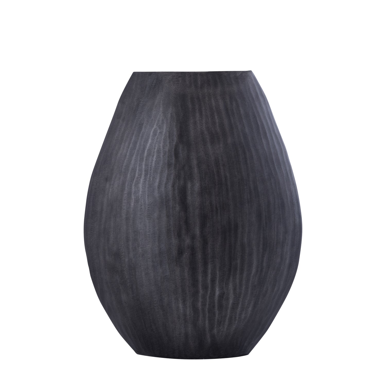 Bloempot Jowad M hoog ovaal - 35x16x46 cm - Aluminium - Grijs PTMD