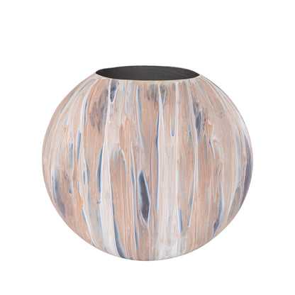 Meriko Bruin Ovaal Iron Pot Matt Enamel Finish L 53.x22x48cm PTMD