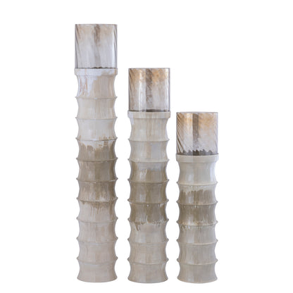 Windlicht Kaylyne Crème Emaille Small PTMD