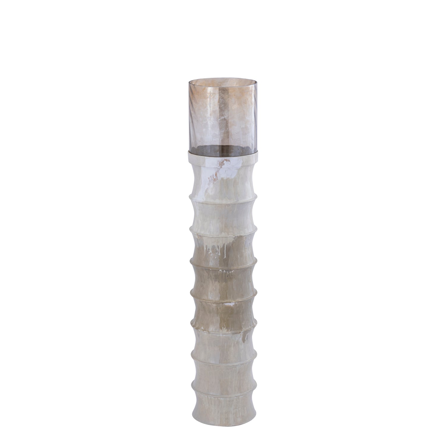 Windlicht Kaylyne Crème Emaille Medium PTMD