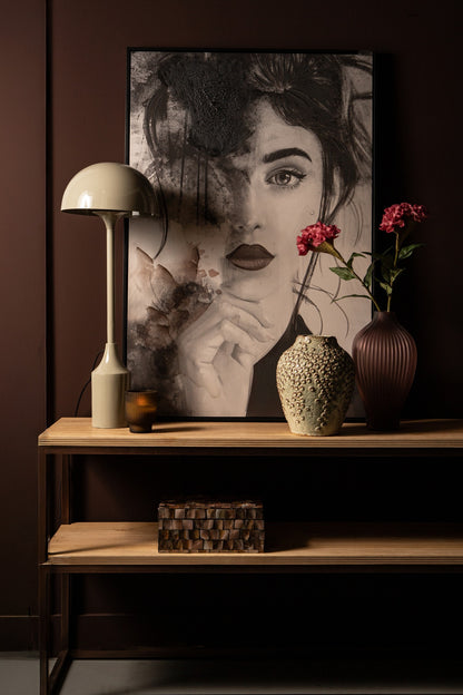 Tanaiya Cream Round Iron Table Lamp Round Cap PTMD