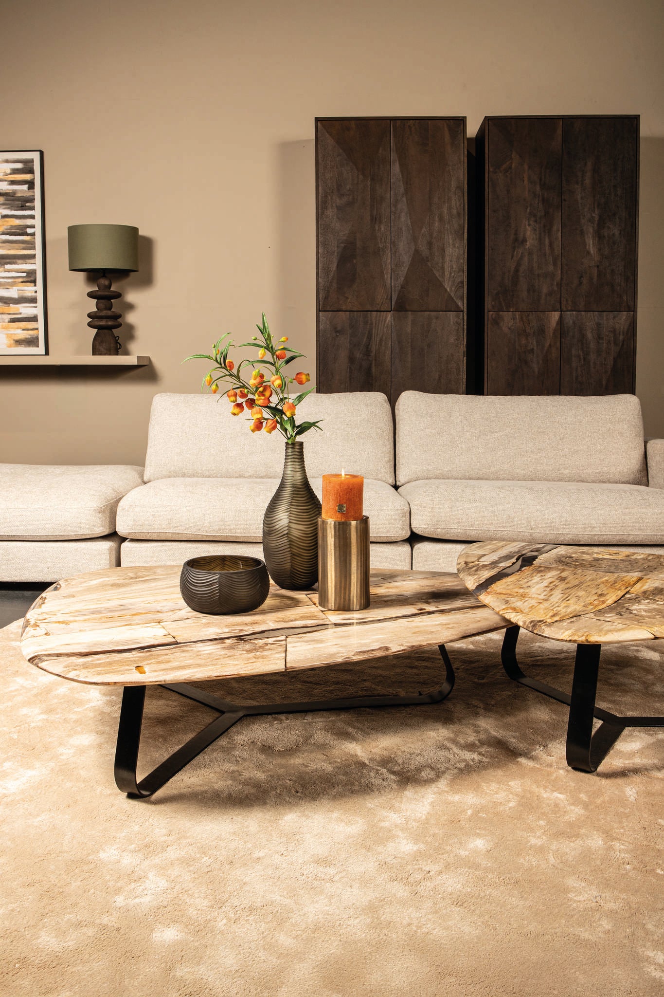 Salontafel Deeba petrified wood 130 PTMD
